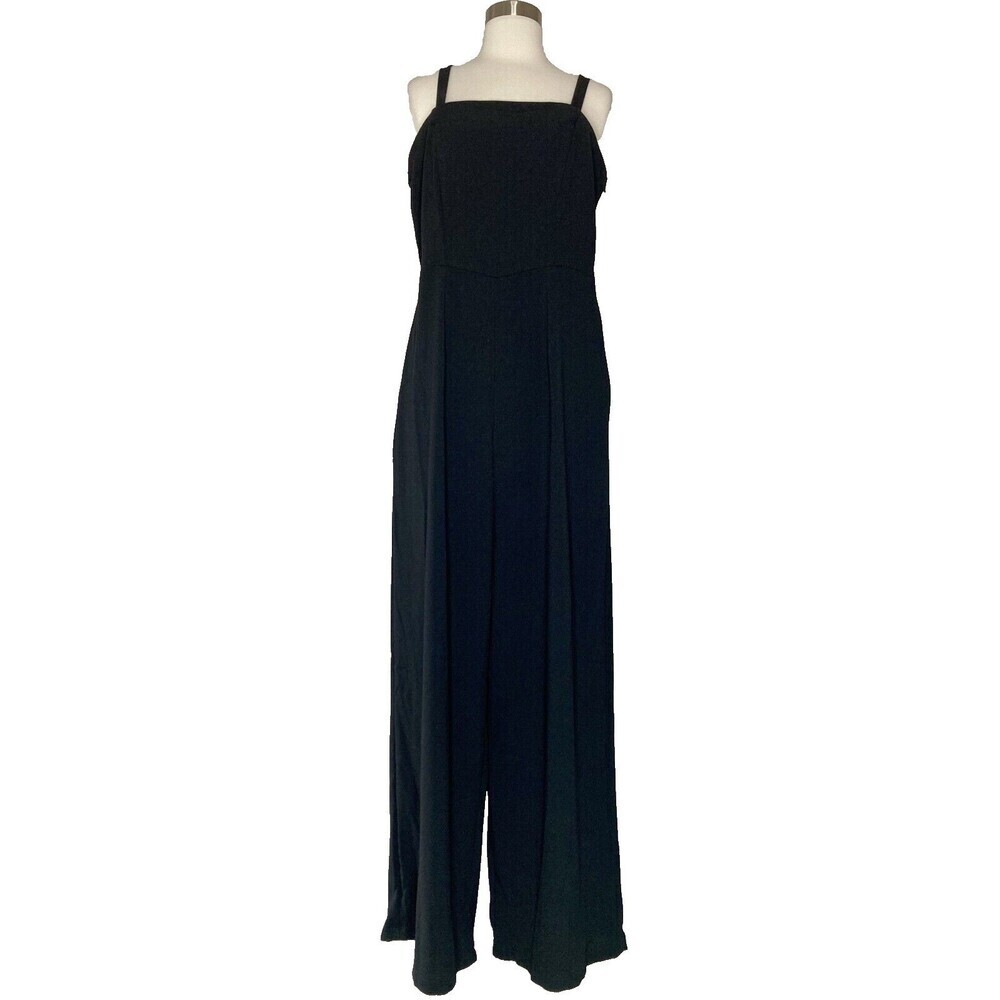 Wild Fable Jumpsuit Women Large Black Removable Strap Adjustable Side Zipper NWT